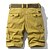 preiswerte Klassiker-Herren Cargo-Shorts Wander-Shorts Reißverschluss Mehrere Taschen Buchstabe Knielang Lässig Täglich Fracht Chino Armeegrün Khaki Mikroelastisch
