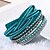 ieftine Brățări-Women&#039;s Wrap Bracelet Layered Long Stacking Stackable Cheap Ladies Chic &amp; Modern European Leather Bracelet Jewelry Purple / Red / Blue For Party Evening Daily Prom / Rhinestone