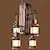Недорогие В форме фонаря-4-Light 45 cm Подвесные лампы Дерево промышленные Деревенский 110-120Вольт 220-240Вольт