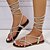 halpa Naisten sandaalit-Naisten Sandaalit Päivittäin Lace Up Sandaalit Strappy-sandaalit Roomalaiset kengät Sparkly sandaalit Kesä Tekojalokivi Tasapohja Pyöreä kärkinen Tyylikäs Seksikäs minimalismi Kävely PU-nahka