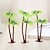 abordables Plantes artificielles-10 pièces mini petit cocotier baignoire décoration plante verte en plastique eau herbe fleur hainan cocotier