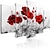 お買い得  植物画 プリント-5 パネル プリント 絵画 アートワーク ピクチャー 3色 花 抽象的 ホームデコレーション 装飾 ロールキャンバス フレームなし 未延伸