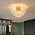 お買い得  グローブデザイン-クリスタルシャンデリア銅ゴールドアート天井ランプガラス花芸術的寝室のクローゼットキッチンリビングルームの廊下の装飾照明に適しています