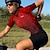 abordables Maillots pour femmes-21Grams Femme Maillot Velo Cyclisme Manche Courte Cyclisme Top avec 3 poches arrière VTT Vélo tout terrain Vélo Route Respirable Evacuation de l&#039;humidité Séchage rapide Bandes Réfléchissantes Rouge