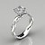 cheap Rings-1pcs siliver gold rose gold princess diamond ring cross twist diamond ring for women