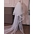 abordables Voiles de Mariée-Deux couches Rétro Vintage / Doux Voiles de Mariée Voiles cathédrale avec Robe pan volant 137,8 en (350cm) Tulle