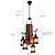 abordables Design Lanterne-4 lumières 45 cm Lampe suspendue Bois Industriel Rustique 110-120V 220-240V
