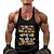 cheap Running Tee &amp; Tank Tops-Men&#039;s Workout Tank Top Running Tank Top Sleeveless Top Athletic Athleisure Breathable Quick Dry Soft Fitness Gym Workout Running Sportswear Activewear Graphic Black / Micro-elastic
