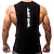 cheap Tank Tops-Men&#039;s Tank Top Vest Top Undershirt Letter Crew Neck Sport Daily Sleeveless Clothing Apparel Casual Muscle Workout
