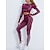 billiga Set och One-Pieces-Dam Set med sportkläder Träningsset Vinter 2 st Beskuren Rand Damasker Magtröja Gul Rosa Elastan Yoga Kondition Gymträning Magkontroll Rumplyft Andningsfunktion Sport Sportkläder Elastisk