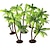 olcso Műnövények-10db mini kis kókuszfa fürdőkád dekoráció zöld növény műanyag víz fű virág hainan kókuszfa