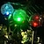 preiswerte Bodenlichter-Solarwegleuchten im Freien wasserdichte Garten-LED-Leuchten RGB-Mehrfarbenbeleuchtung Solarweg-Rasenlicht Weihnachtsgarten dekorative Landschaftsglanzlampe 6x