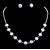 cheap Jewelry Sets-Women&#039;s Bridal Jewelry Sets Earrings Jewelry Silver For Wedding Festival Three-piece Suit