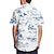 preiswerte Hawaiihemden mit Revers für Herren-Palm Tree Herren Resort Hawaiian 3D Printed Shirt Button Up Kurzarm Sommer Strand Aloha Shirt Urlaub Täglich Tragen S bis 3XL