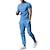 cheap Men&#039;s Tee Sets-Men&#039;s T-shirt Suits Tracksuit Tennis Shirt Shorts and T Shirt Set Set Solid Color Crew Neck Casual Sports Short Sleeve 2 Piece Clothing Apparel Sports Designer Casual