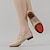 abordables Zapatos de jazz-Mujer Zapatos de Jazz Zapatos de danza Rendimiento Entrenamiento Exterior Tacones Alto Talón grueso Negro Color Camello
