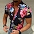 cheap Men&#039;s Aloha Shirts-Men&#039;s Shirt Graphic Shirt Aloha Shirt Graphic Floral Turndown Black / Red Green Blue Purple Party Outdoor Short Sleeve Button-Down Clothing Apparel Designer Casual