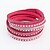 ieftine Brățări-Women&#039;s Wrap Bracelet Layered Long Stacking Stackable Cheap Ladies Chic &amp; Modern European Leather Bracelet Jewelry Purple / Red / Blue For Party Evening Daily Prom / Rhinestone
