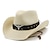 billige Hatter til kvinner-kvinners cowboyhatter etnisk stil halm panama lue belte ku dekorere vestlige hatter
