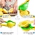 cheap Kitchen Utensils &amp; Gadgets-2-In-1 Lemon Lime Squeezer - Hand Juicer Lemon Squeezer - Max Extraction Manual Citrus Juicer (Vibrant Yellow and Blue Atoll)