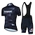 cheap Men&#039;s Clothing Sets-Men&#039;s Short Sleeve Cycling Jersey with Bib Shorts Blue Bike 3D Pad Breathable Quick Dry Sports Graphic Clothing Apparel