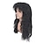 cheap Costume Wigs-Eddie munson wig Synthetic Wig 80S Curly With Bangs Machine Made Wig Medium Length Black Synthetic Hair Men‘s Soft Easy to Carry Fashion Black / Daily Wear / Party / Evening Halloween Wig