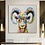 levne Zvířecí malby-mintura ručně vyráběný čínský zvěrokruh olejomalby na plátně nástěnná umělecká dekorace moderní abstraktní zvířata obraz pro domácí dekoraci válcovaný bezrámový nenatažený obraz