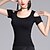 abordables Vêtements de danse-Ensembles assortis pour femmes, tenue de danse latine, hauts d&#039;entraînement, manches courtes, jupes de danse latine, 2 pièces, couleur pure, performance d&#039;entraînement, spandex élevé