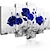 cheap Botanical/Floral Prints-5 Panels Prints Painting Artwork Picture Three-Color Flowers Abstract Home Decoration Décor Rolled Canvas Unframed Unstretched