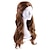 abordables Perruques de déguisement-Perruque synthétique ondulée longue brune avec chignons tressés pour femmes, perruques de cosplay