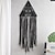 cheap Dreamcatcher-Devil Eye Dream Catcher Black Handmade Gift Feather Hook Flower Wind Chime Ornament Wall Hanging Decor Art Boho Style 26*58*84cm