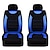 abordables Fundas de asiento para coche-Juego completo de tela de poliéster universal de 5 asientos Starfire, funda de asiento de coche negra y azul, protector de cojín, lavable