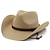 tanie Nakrycia głowy dla kobiet-damskie kowbojskie kapelusze w stylu retro, zachodnie kapelusze