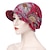 お買い得  レディース帽子-女性のプリントビーニー帽子女性の秋冬綿野球帽ポニーテールヴィンテージ暖かいターバンキャップバイザーキャップ
