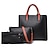 cheap Bag Sets-Women&#039;s Bag Set PU Leather Going out Office &amp; Career Zipper Solid Color Black Red Brown