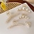 cheap Hair Styling Accessories-5 Pcs Large Pearl Hair Claw Clips White Black Hair Clips Thick Long Hair Jaw Clips Barrettes Hair Accessories for Women and Girls