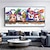 abordables Pinturas de animales-Mintura pinturas al óleo de vaca hechas a mano sobre lienzo decoración de arte de la pared imagen de animales abstractos modernos para decoración del hogar pintura enrollada sin marco sin estirar