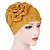 baratos Chapéus de mulher-12 cores femininas nova decoração de flores do lado da moda com boné de lenço sólido frisado envoltório de cabeça muçulmano quimio elástico turbante bandanas acessórios de cabelo feminino