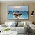 cheap Landscape Paintings-Oil Painting Handmade Hand Painted Wall Art Abstract Boats Canvas Painting Home Decoration Decor Stretched Frame Ready to Hang