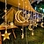 cheap LED String Lights-Solar Power Led Star Moon Light With Remote Controller Holiday Xmas Lighting LED Flexible String Lights For Garland Lawn Yard Camping Colorful Decor Lighting