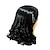 abordables Pelucas para disfraz-Pelucas peluca larga y rizada para hombres superhéroe peluca ondulada negra accesorios de cosplay fiesta de disfraces