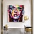 cheap People Paintings-Mintura Handmade Face Oil Painting On Canvas Wall Art Decoration Modern Abstract Figure Pictures For Home Decor Rolled Frameless Unstretched Painting