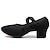 abordables Chaussures de Ballet-Sun lisa chaussures de ballet pour femmes chaussures de salle de bal formation performance pratique talon talon épais semelle en caoutchouc bande élastique sans lacet adultes noir