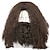 abordables Perruques de déguisement-Hagrid perruque film cosplay marron cheveux longs bouclés barbe accessoires