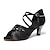cheap Latin Shoes-Women&#039;s Dance Shoes Satin Latin Shoes Crystals Heel / Sneaker Slim High Heel Black / khaki