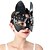 billige Zentai-sæt-Maske Kattedrag Eye Patch Catwoman Voksne Cosplay Kostumer Justérbar Punk &amp; Gotisk Herre Dame Helfarve Maskerade