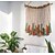 cheap Macrame Wall Hanging &amp; Woven Tapestry-Nordic Colored Tassel Tapestries Wedding Background Hand-woven Gift with Natural Branches Background Wall Decoration