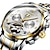 abordables Relojes mecánicos-Reloj mecánico tevise para hombre, reloj automático analógico, relojes para hombre de cuerda automática, estilo formal elegante, calendario impermeable, reloj de pulsera de acero inoxidable noctilucente
