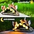 preiswerte Bodenlichter-Solar Tier Licht Outdoor Garten Licht Harz Statue Ornament Simulation Tier drei Eichhörnchen Hof Rasen Lampe Gartenarbeit Handwerk Gartenweg Veranda Dekoration