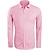 abordables Camisa de lino y algodón-Hombre Camisa camisa de lino Color sólido Cuello Vuelto Rosa Exterior Calle Manga Larga Abotonar Ropa Moda Casual Transpirable Cómodo